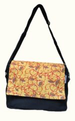 UPCYCLED DENIM & FABRIC MESSENGER BAG