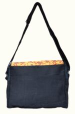 UPCYCLED DENIM & FABRIC MESSENGER BAG - Image 2