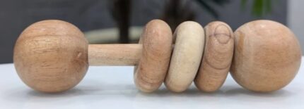 Neem Wood Rattle- Dumbbell Shape