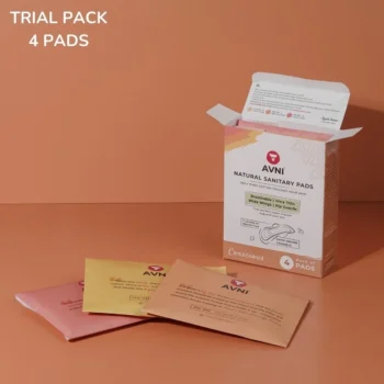 Avni Natural Cotton Pads with wide wings & hip guards - Pack 4 pads