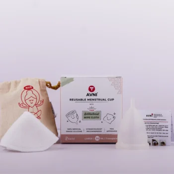 Avni Reusable Menstrual cup with Antibacterial Wipe Cloth