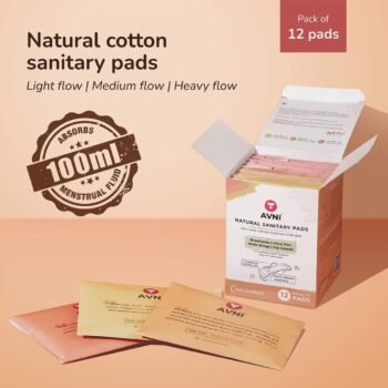 Avni Natural Cotton - Pack of 12 (Disposable)