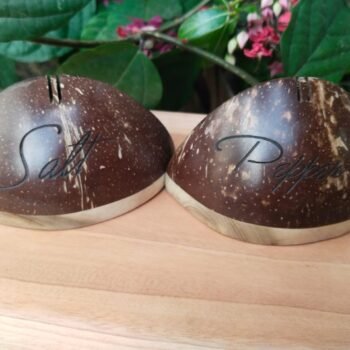 Coconut Salt and Pepper Shakers
