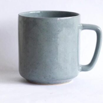 EARTH TATVA TEXTURED GRAY RECYCLED CERAMIC COFFEE MUG