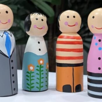 Wooden Peg Doll (family set)