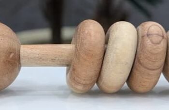 Neem Wood Rattle- Dumbbell Shape
