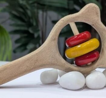 Neem Wood Mickey Head Rattle