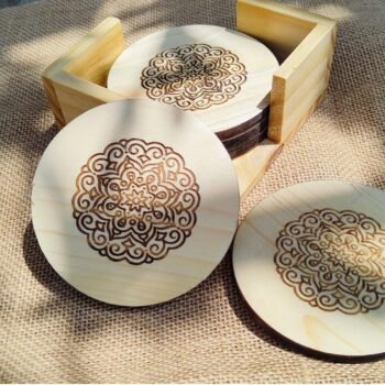 WOODEN COSTER (SET OF 5)