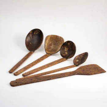Coconut shell & wood cooking (set of 5)