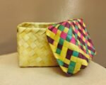 MULTICOLORED PALM LEAF SQUARE BOX
