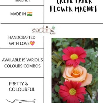 CREPE PAPER FLOWER MAGNET